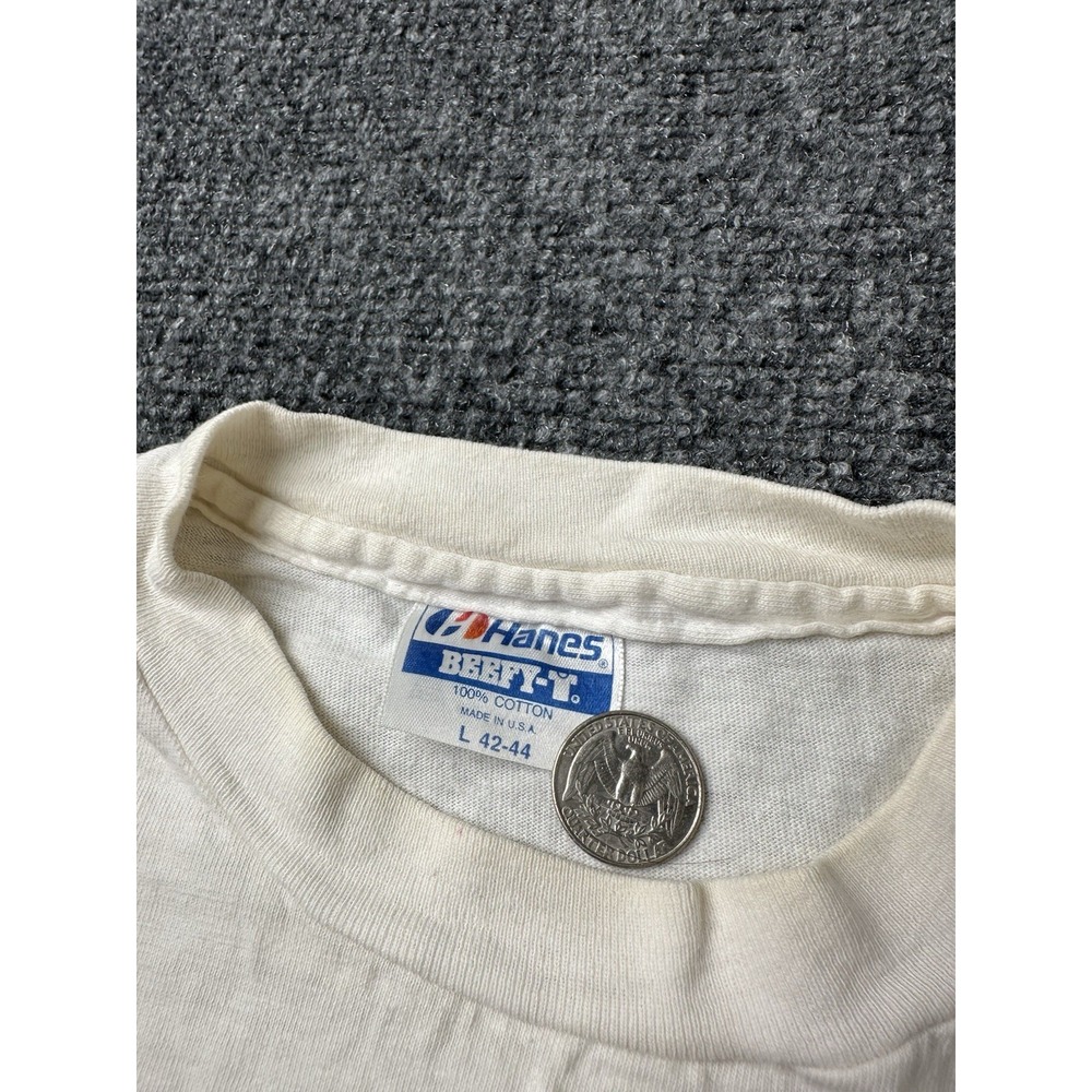 Mens Graphic Hanes Beefy-T Porkys Fabulous 50s White T Shirt, Size L - Picture 3 of 7